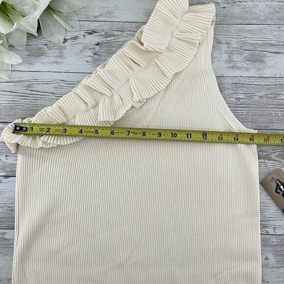 Sofia Vergara One Shoulder Ruffled Knit Tank Top Shirt 2-Pack Size L - Picture 7 of 16